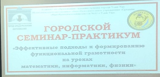 Городской семинар «Эффективные подходы к формированию функциональной грамотности на уроках математики и информатики, физики».